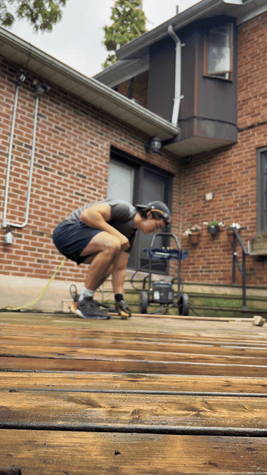 Deck cleaning timelapse